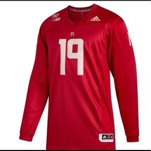 Mens Rutgers Scarlet Knights Adidas Rutgers 150 Long Sleeve Strategy Jersey 3xl